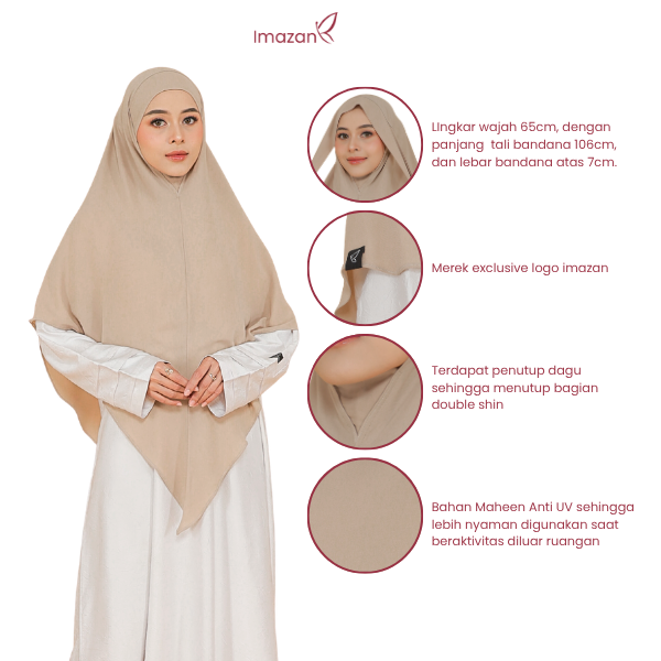 IMAZAN Khiban Maheen Anti UV Khimar Bandana Hijab Instan Syari Ralya Series
