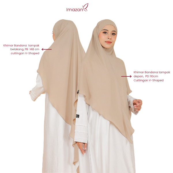 IMAZAN Khiban Maheen Anti UV Khimar Bandana Hijab Instan Syari Ralya Series