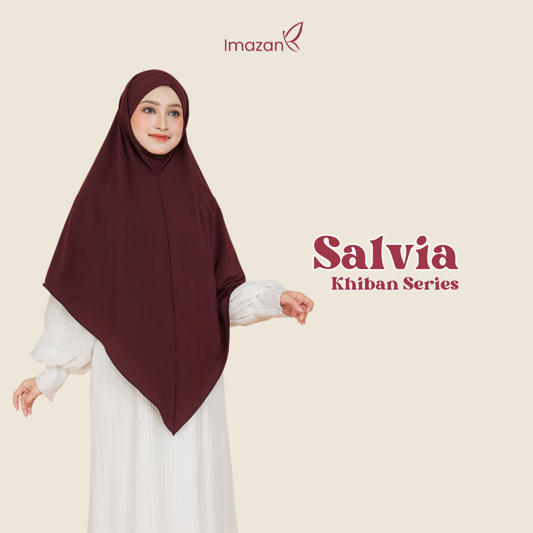 IMAZAN Khimar Bandana Syar’i Jersey Korea Premium Khiban Malay Hijab Praktis Salvia Series
