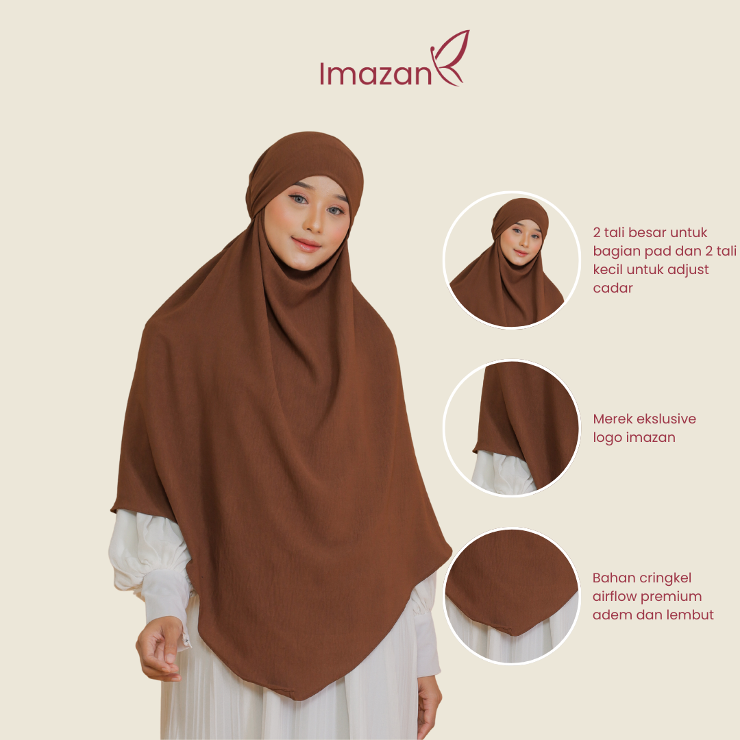 IMAZAN French Khimar Crinkle Airflow Premium Hafsa Series