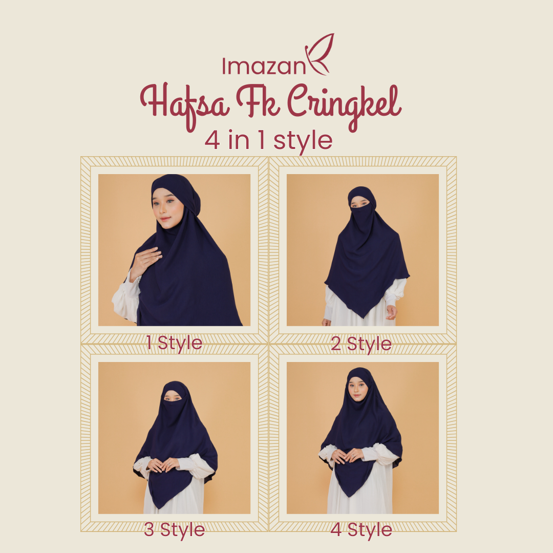 IMAZAN French Khimar Crinkle Airflow Premium Hafsa Series