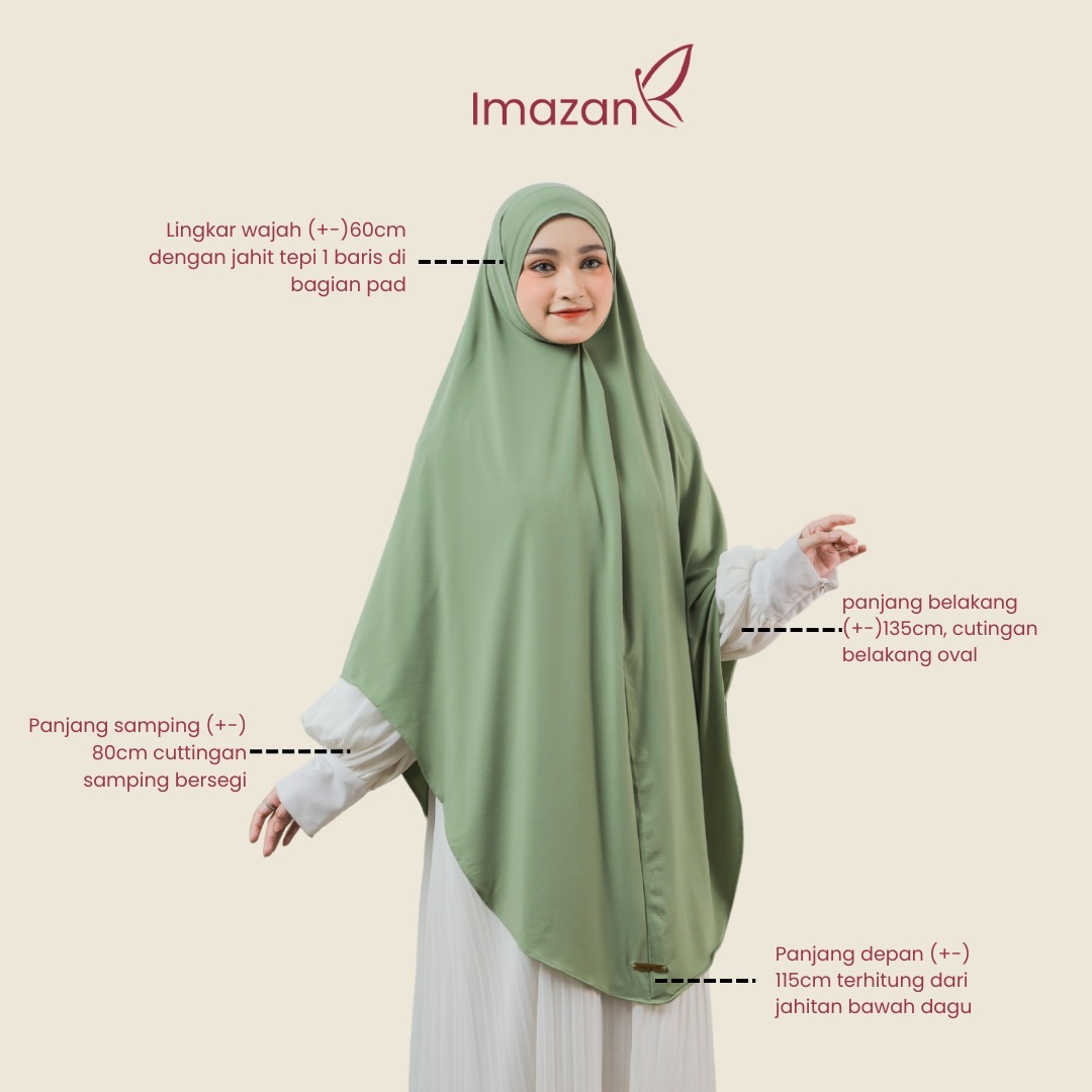 IMAZAN Hijab Syari Jumbo Jersey Korea Non Pet Khimar Syari Halwa