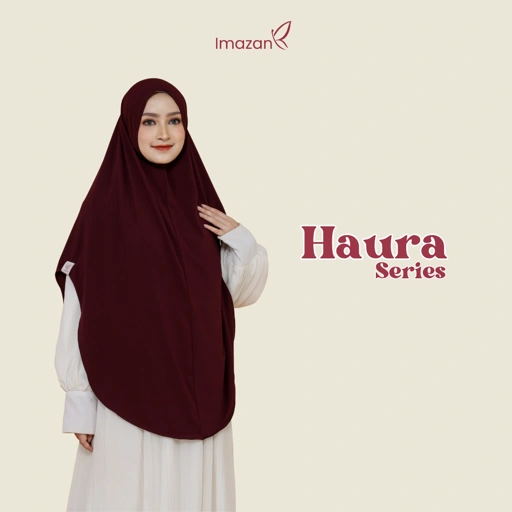 Image of IMAZAN Hijab Syari Jersey Korea Non Pet Khimar Syari Haura Series Jilbab Instan Ukuran Standar