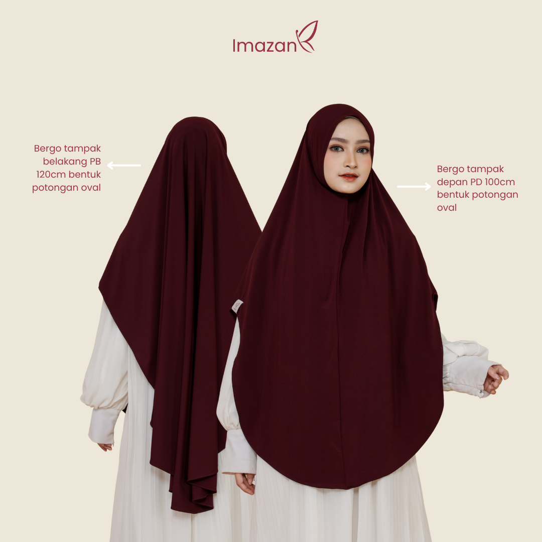 IMAZAN Hijab Syari Jersey Korea Non Pet Khimar Syari Haura Series Jilbab Instan Ukuran Standar