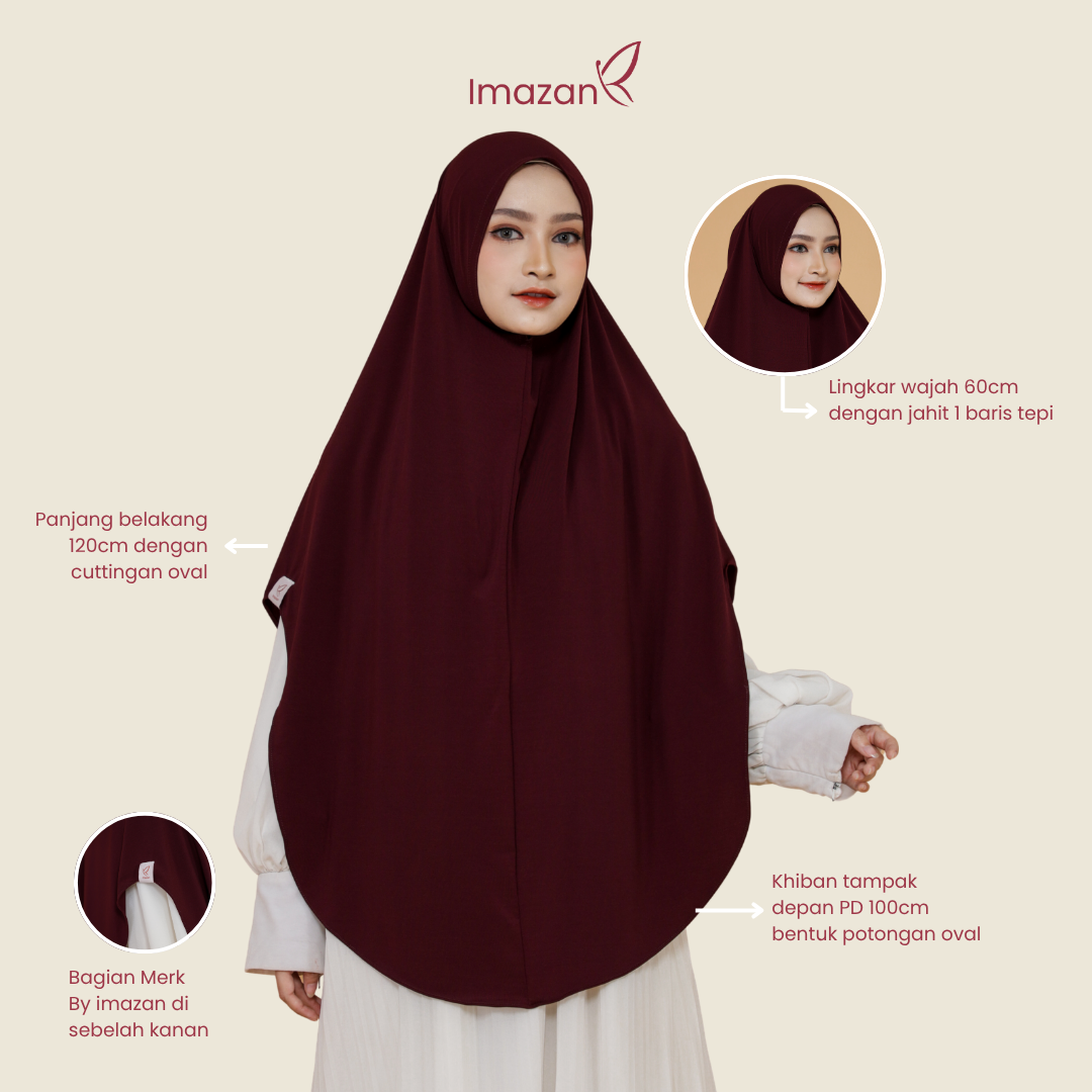 IMAZAN Hijab Syari Jersey Korea Non Pet Khimar Syari Haura Series Jilbab Instan Ukuran Standar
