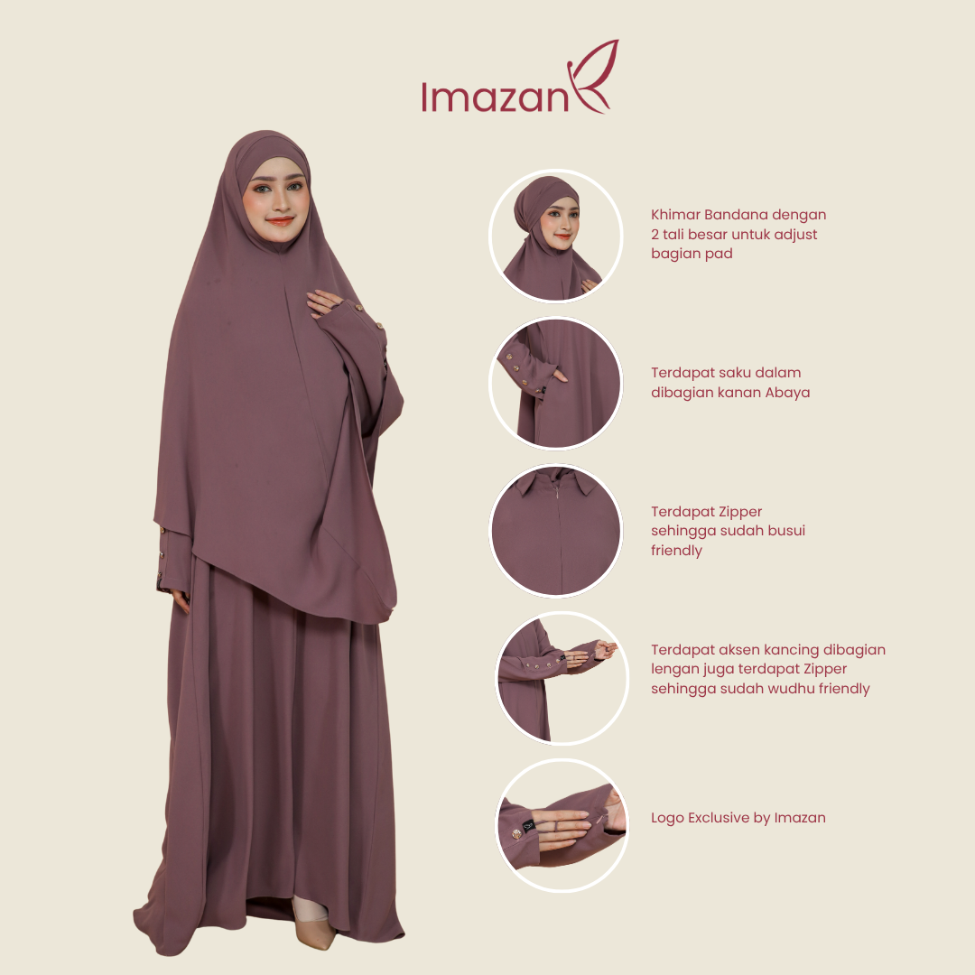 IMAZAN Gamis Mazen Anti UV One Set Mazaya Series