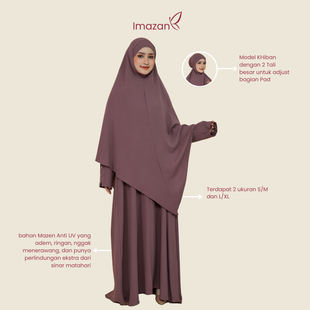 IMAZAN Gamis Mazen Anti UV One Set Mazaya Series