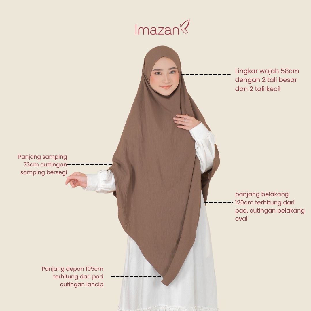 IMAZAN French Khimar Crinkle Airflow 4 in 1 Hiza Series