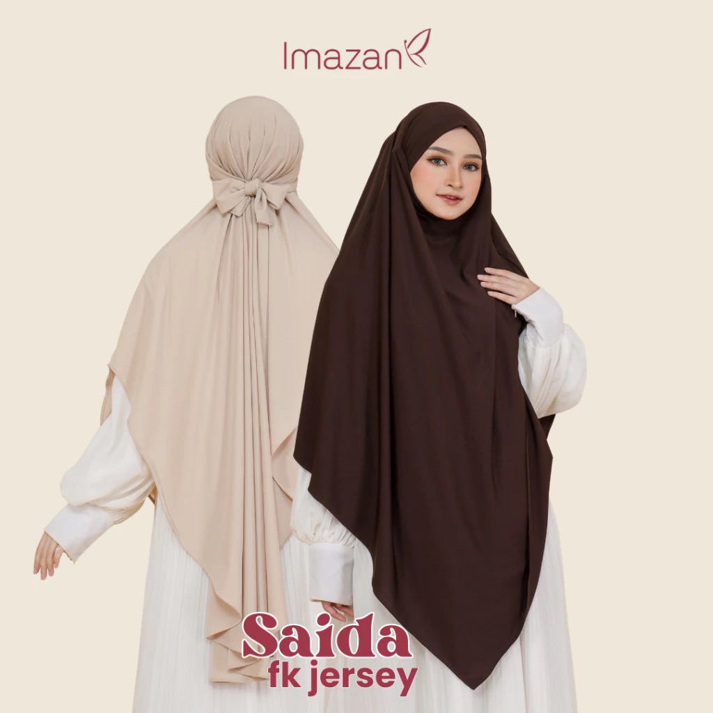 Imazan Saida French Khimar Instan Syari Jumbo Jersey 4 in 1