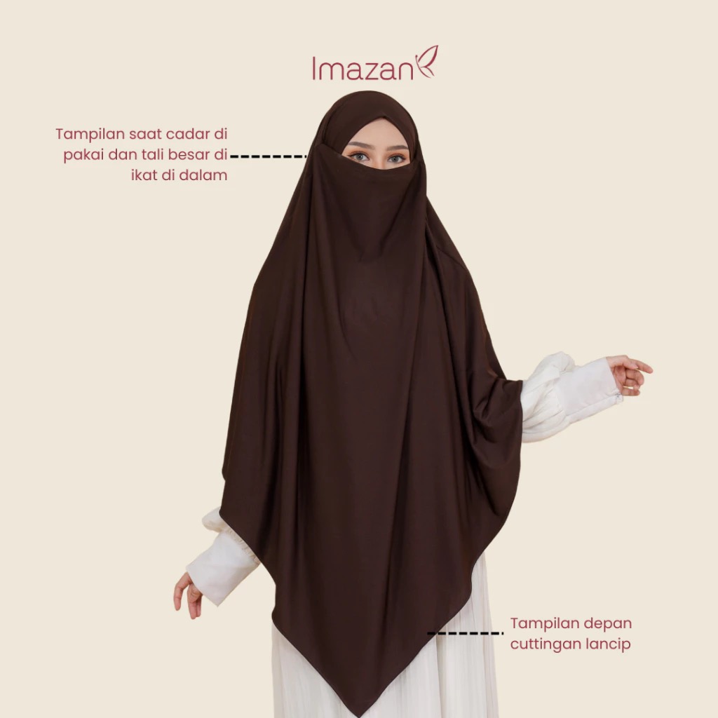 Imazan Saida French Khimar Instan Syari Jumbo Jersey 4 in 1