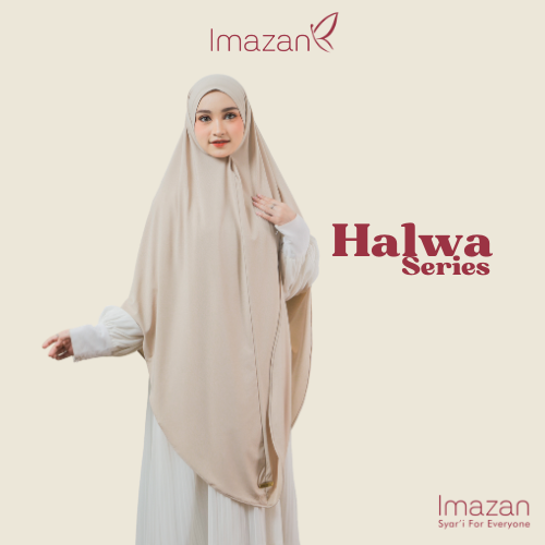 IMAZAN Hijab Syari Jumbo Jersey Korea Non Pet Khimar Syari Halwa