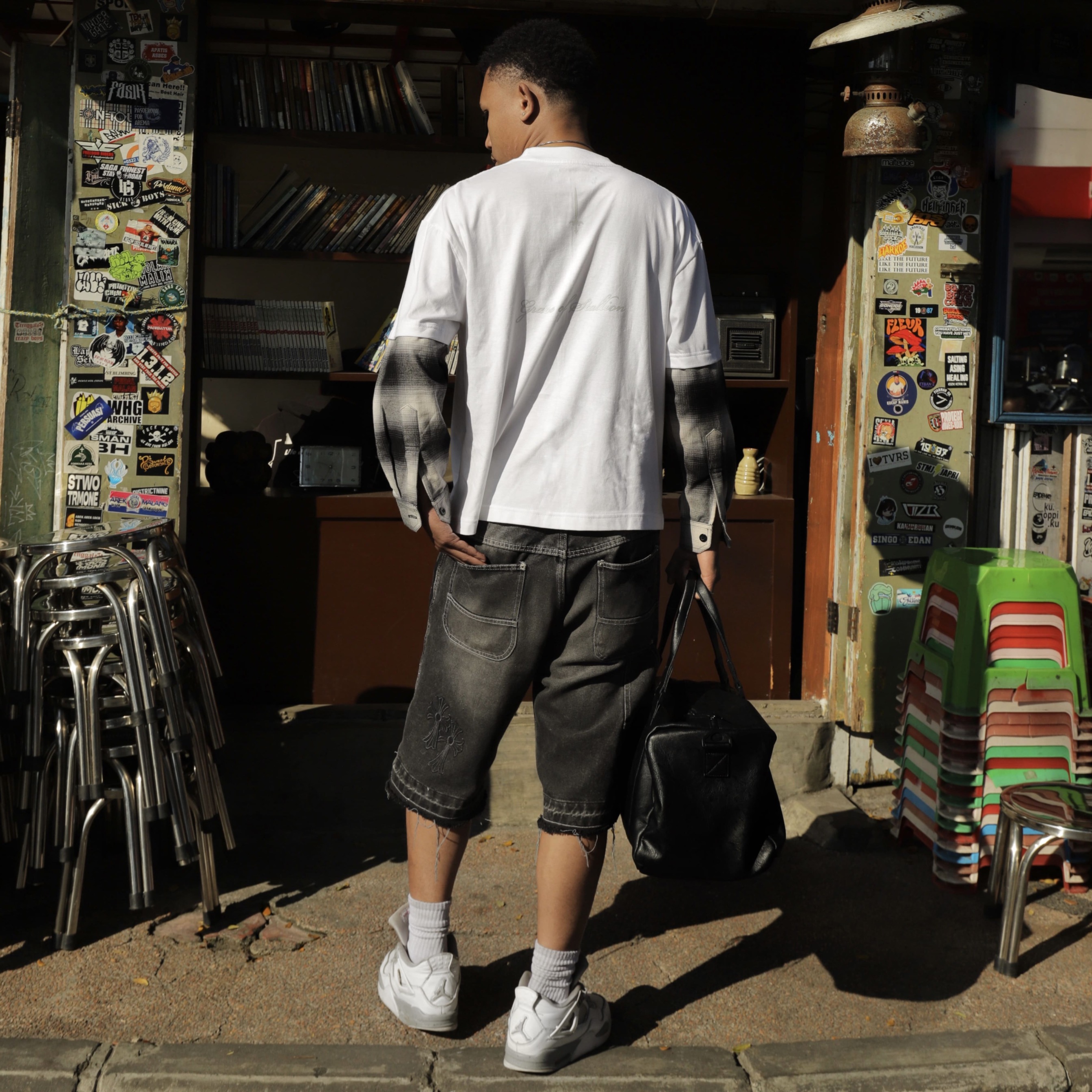 DOUBLE LAYER FLANNEL T-SHIRT NETASEEC - ARCHIVE REALM