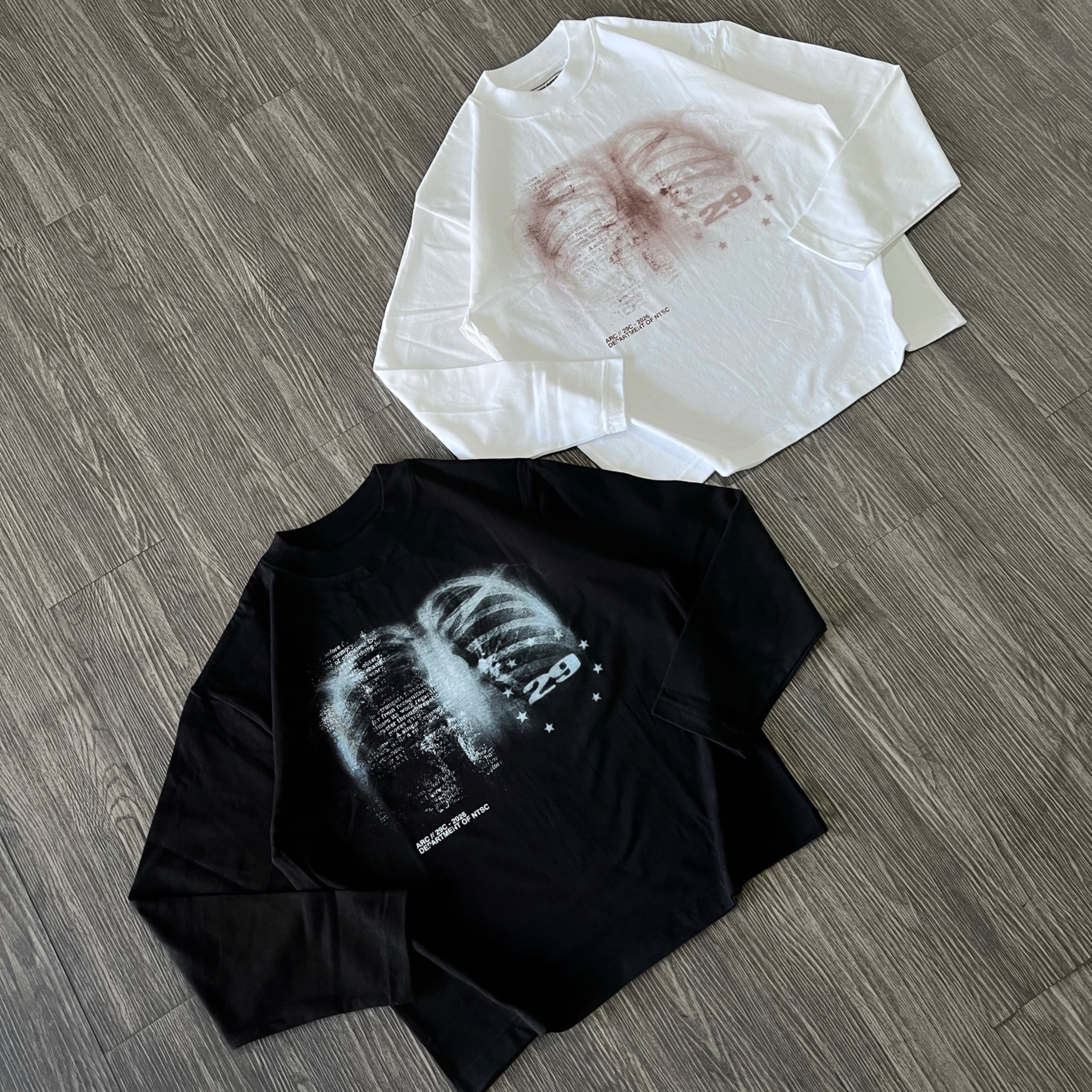 BOXY LONGSLEEVE T-SHIRT X-RAYS - NETASEEC "DAILY SERIES"