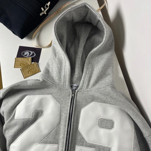 Image of BOXY HOODIE NETASEEC - 29CLUB GREY MISTY