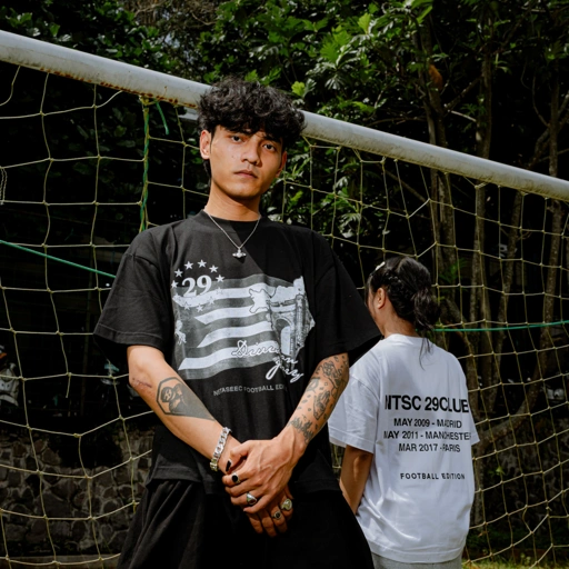 Image of BOXY TEE NETASEEC - CATALAN “BLACK & WHITE’