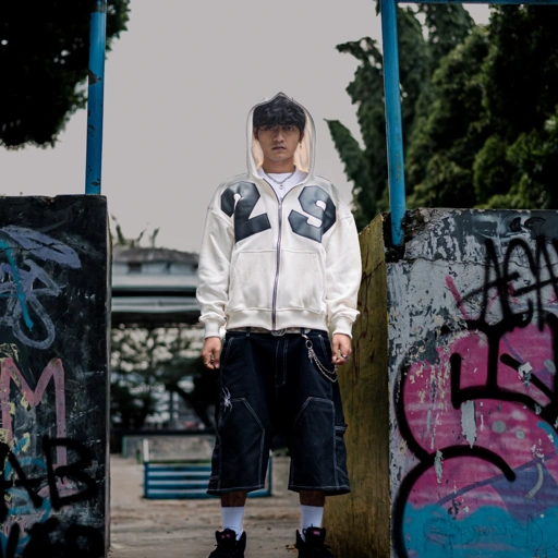 Image of BOXY HOODIE NETASEEC - 29CLUB BROKENWHITE