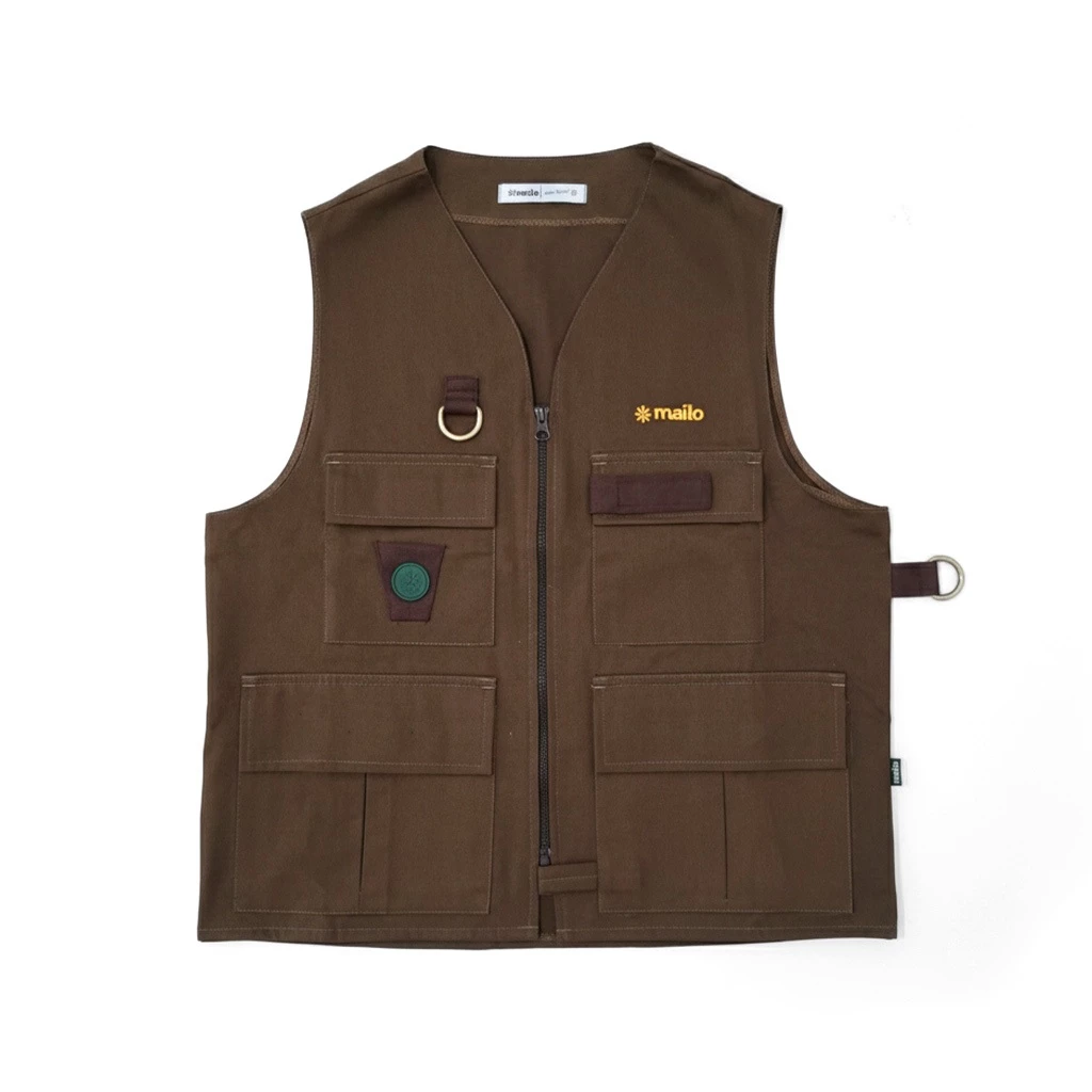 MAILO [Cayman / Olive dan Black] Vest Rompi Utility Tactical Casual Streetwear Cotton American Twill Pria / Unisex