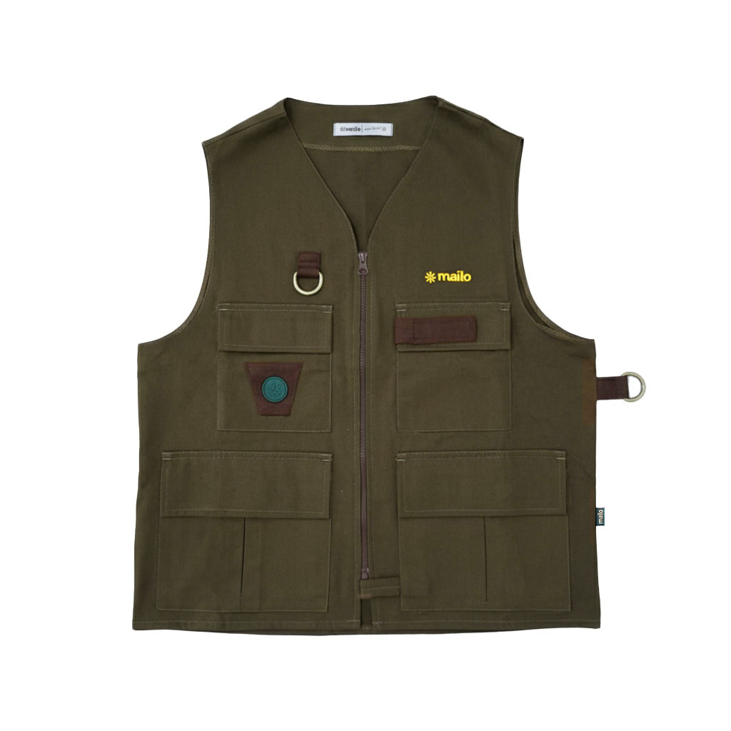 MAILO [Cayman / Olive dan Black] Vest Rompi Utility Tactical Casual Streetwear Cotton American Twill Pria / Unisex