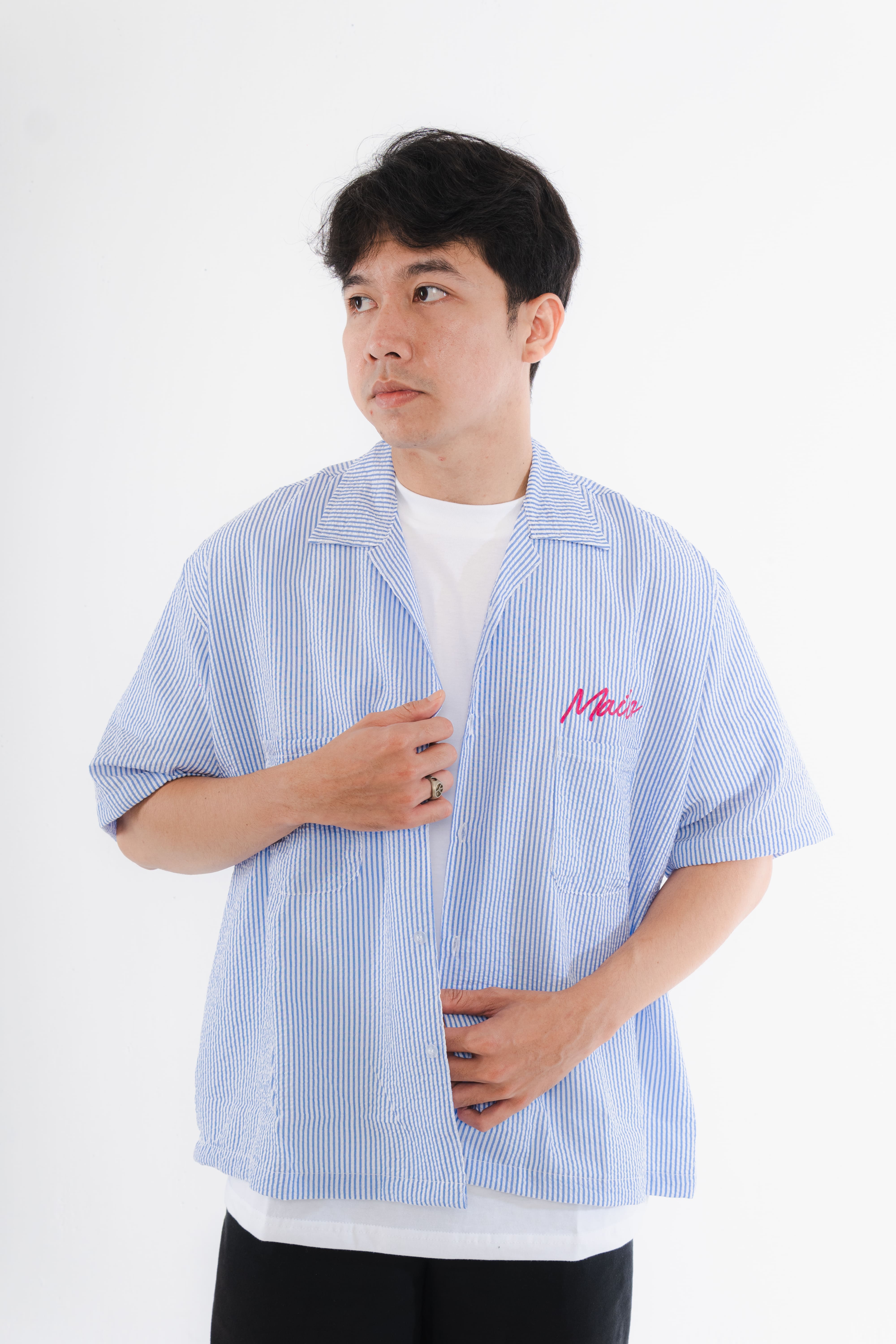 Mailo - Oversized Stipped SeerSucker Line Modular