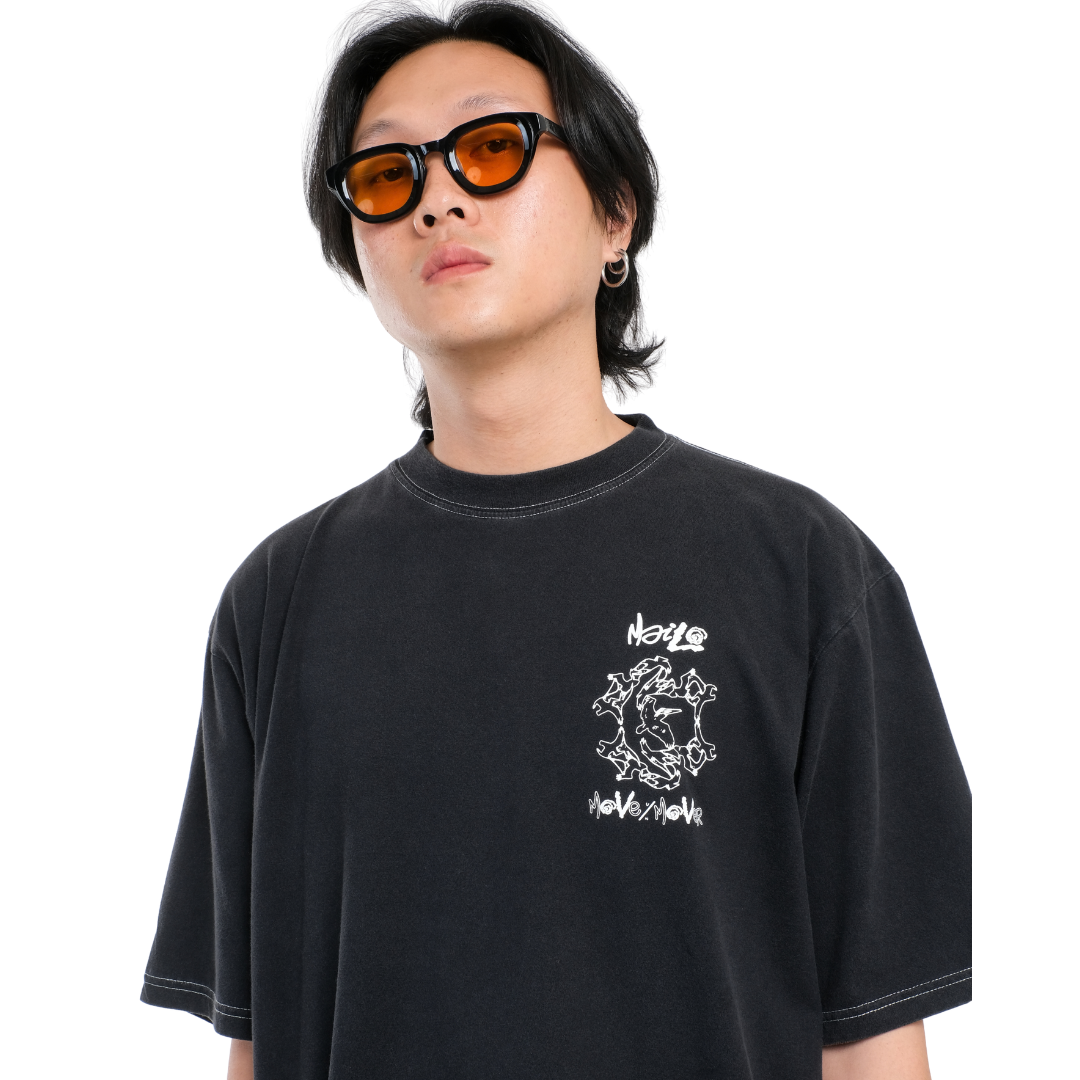 Mailo Pelican Tees - Black Bleach