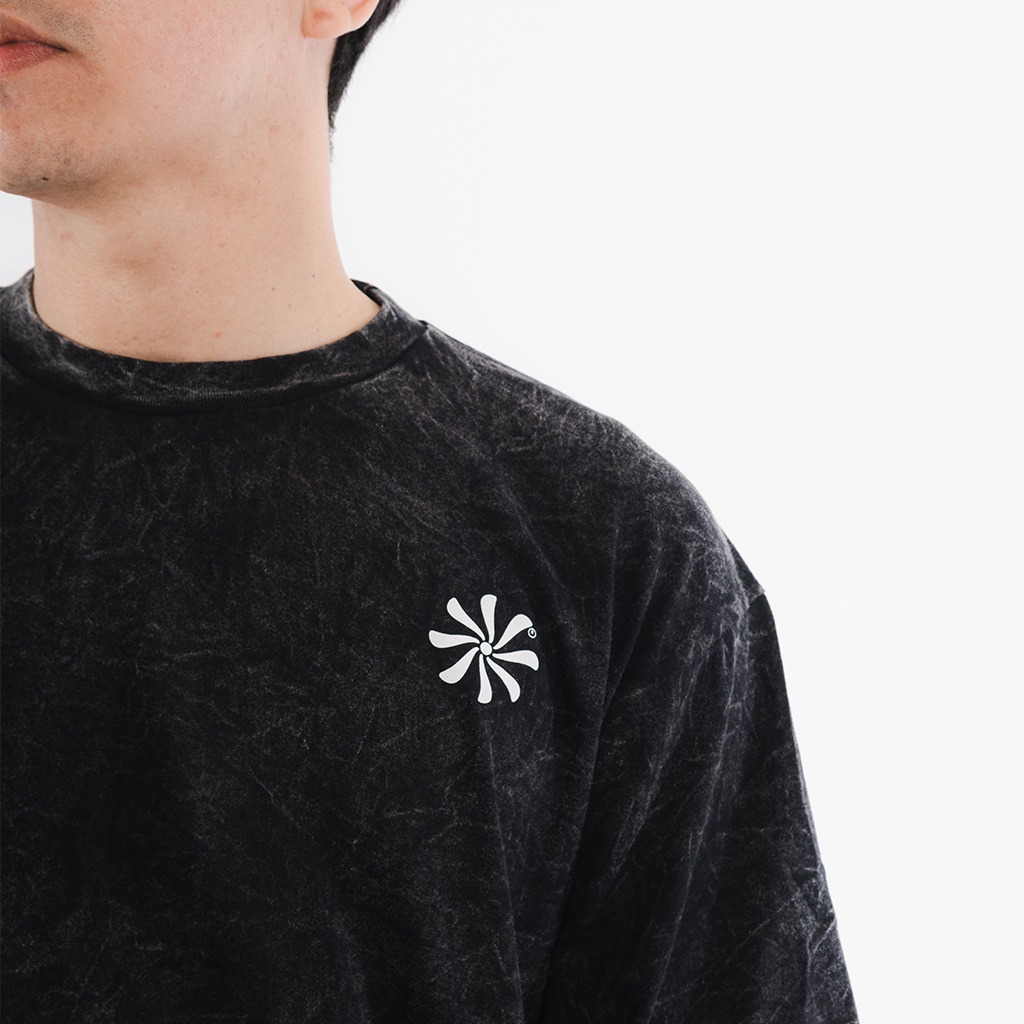 Mailo - DoubleSleeve Oversized Tshirt Washing Lifer Black