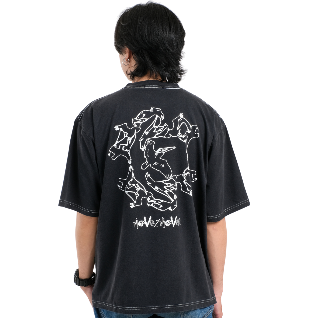 Mailo Pelican Tees - Black Bleach