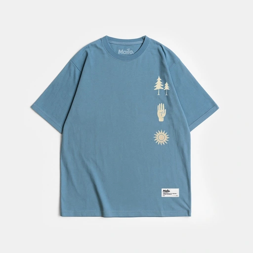 Image of Mailo Oversized T-Shirt Blue Balance