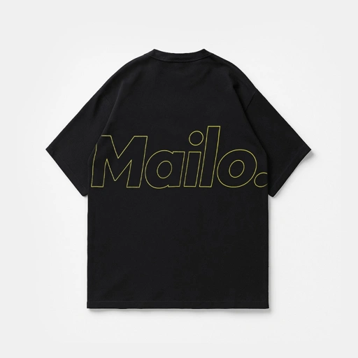 Image of Mailo Oversized T-Shirt Pocket Black Rambler