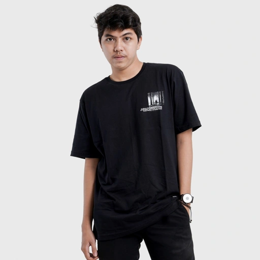 Image of Mailo Tshirt Reguler Black Explore The Wilderness