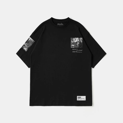 Image of Mailo Oversized T-Shirt Black Wilderness