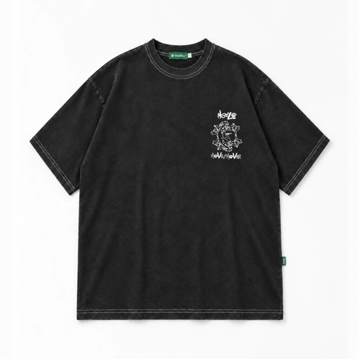 Mailo Pelican Tees - Black Bleach