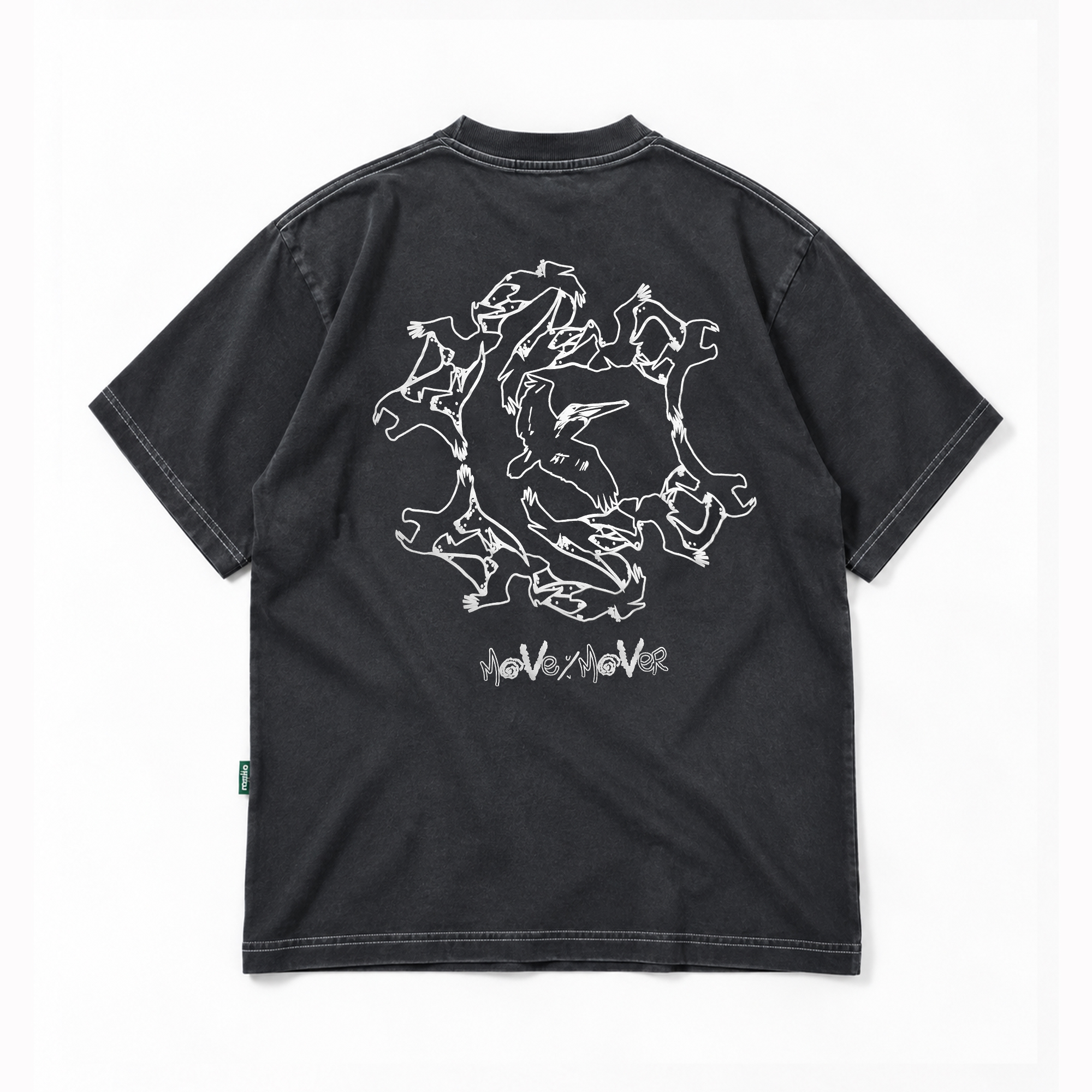 Mailo Pelican Tees - Black Bleach
