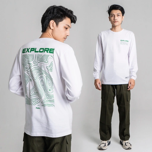 Image of Mailo Longsleeve  White Explore
