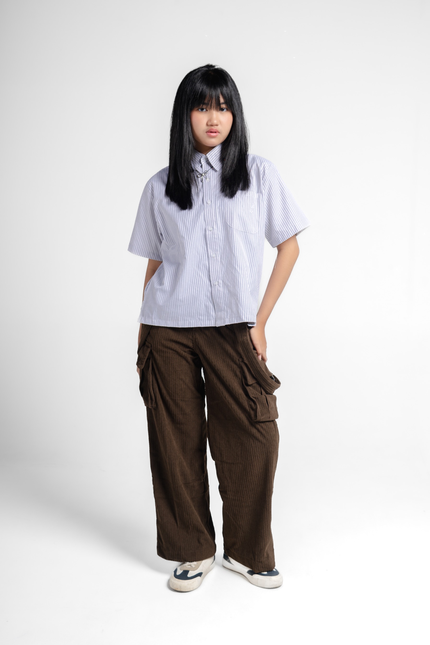 RWYA - Grace Unfold Boxy Striped Shirt