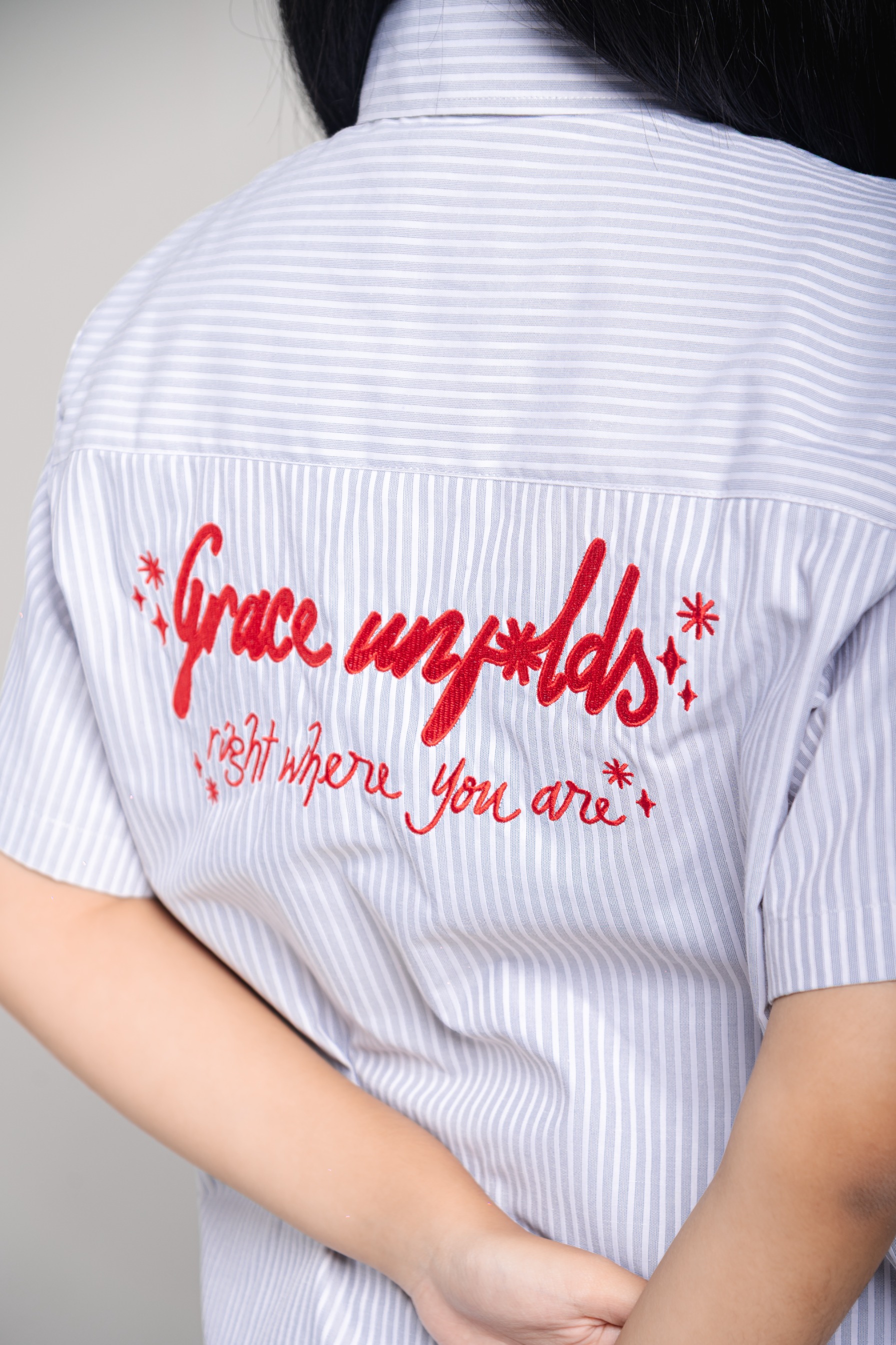 RWYA - Grace Unfold Boxy Striped Shirt