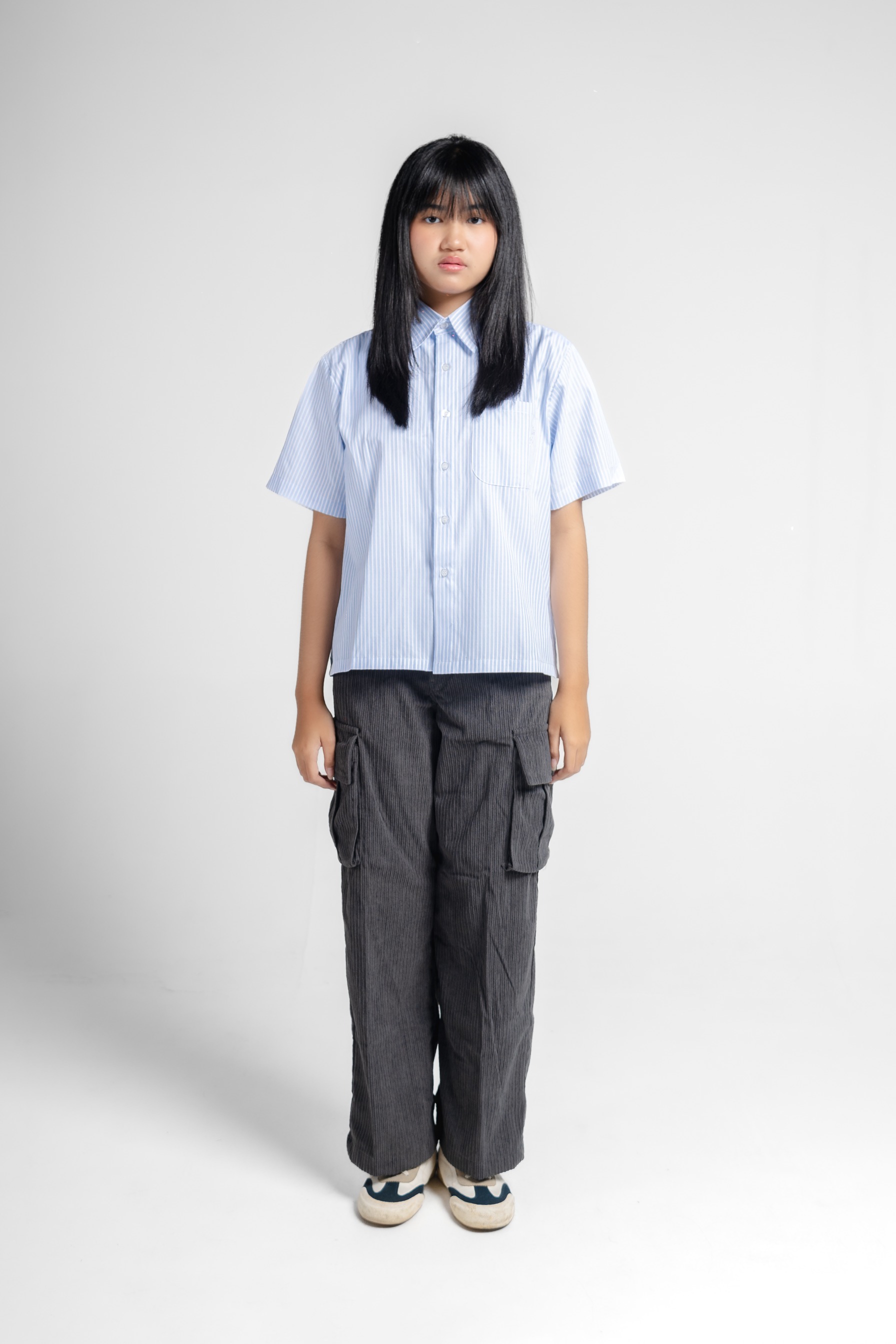 RWYA - Grace Unfold Boxy Striped Shirt