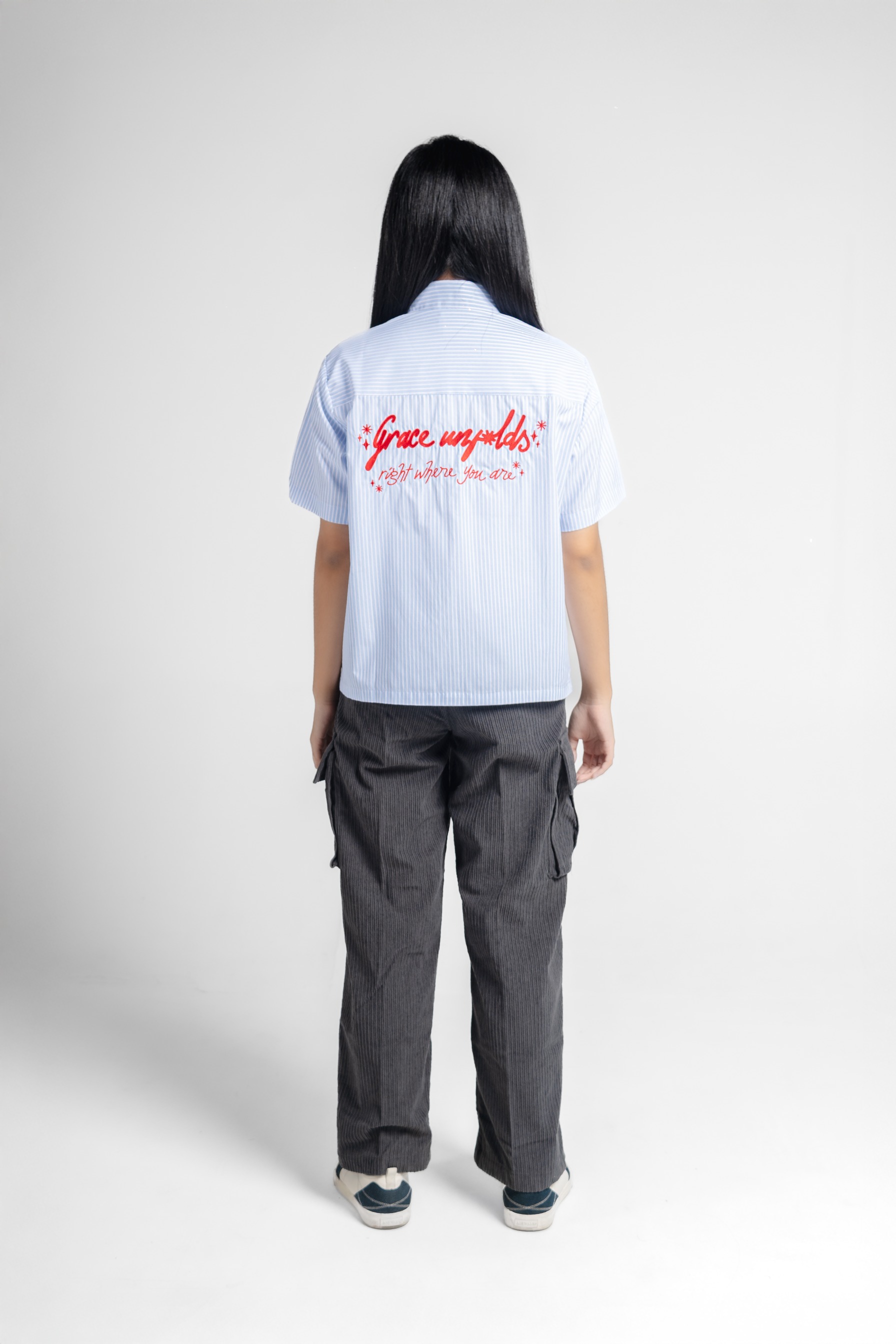 RWYA - Grace Unfold Boxy Striped Shirt