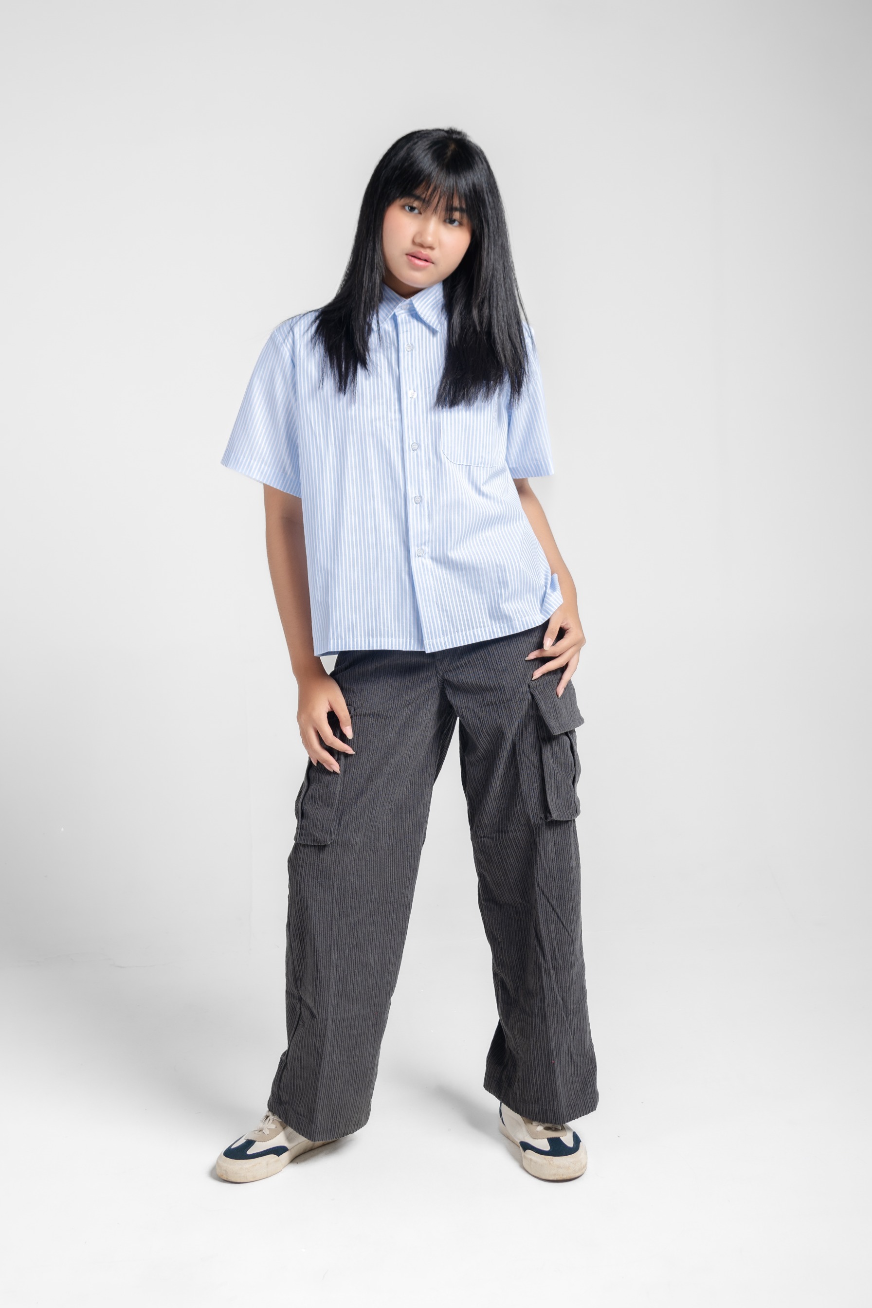 RWYA - Grace Unfold Boxy Striped Shirt