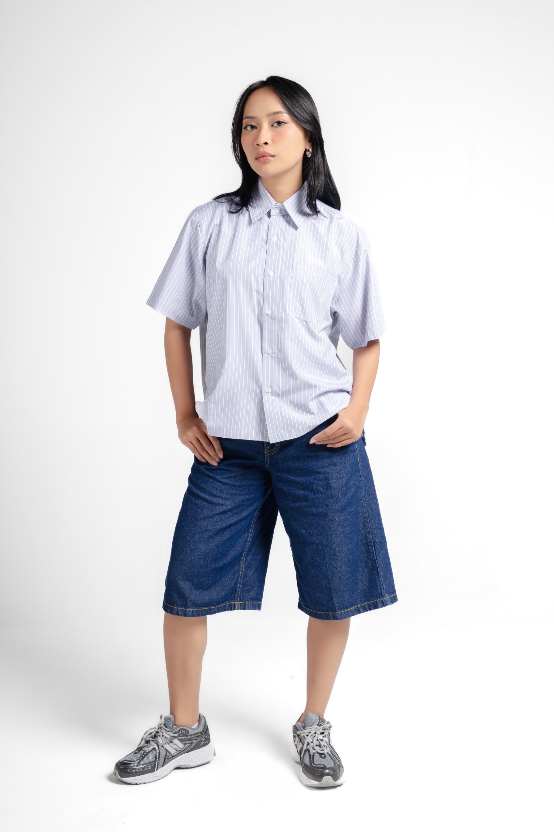 RWYA - Mentally Unstable Boxy Striped Shirt v2