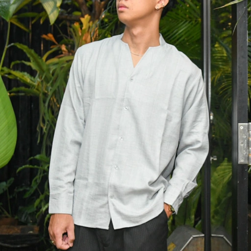 Image of RWYA - Silvan Linen Shirt | Baju Pria | Kemeja Linen Lengan Panjang