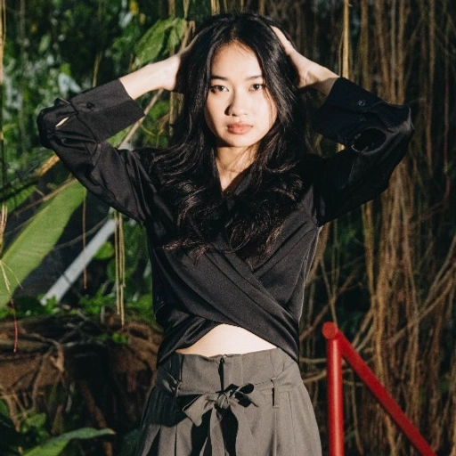 Image of RWYA - Caledonian Satin Wrap Blouse | Atasan Wanita | Kemeja Wanita Lengan Panjang