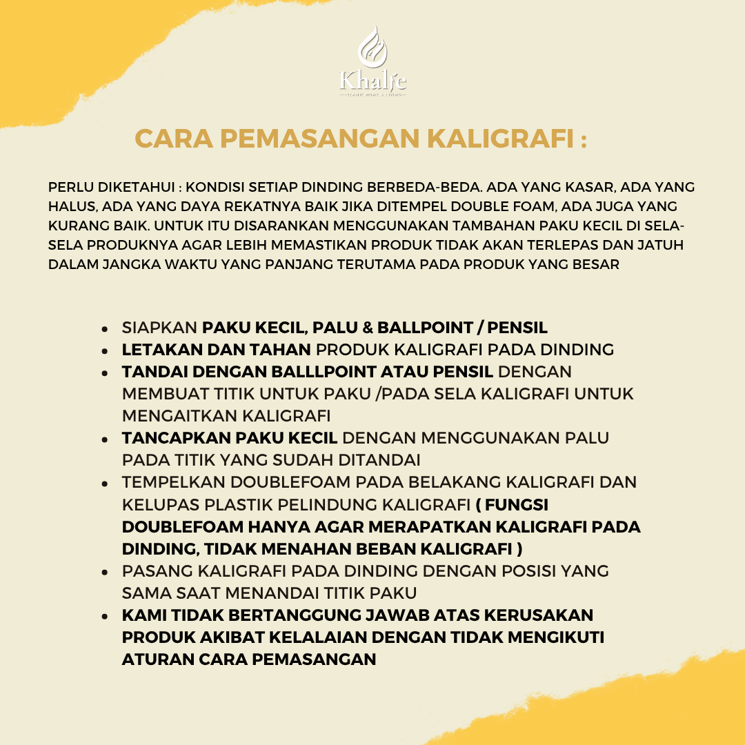 K-37UA Kaligrafi " Umar Al Faruq " Size Besar