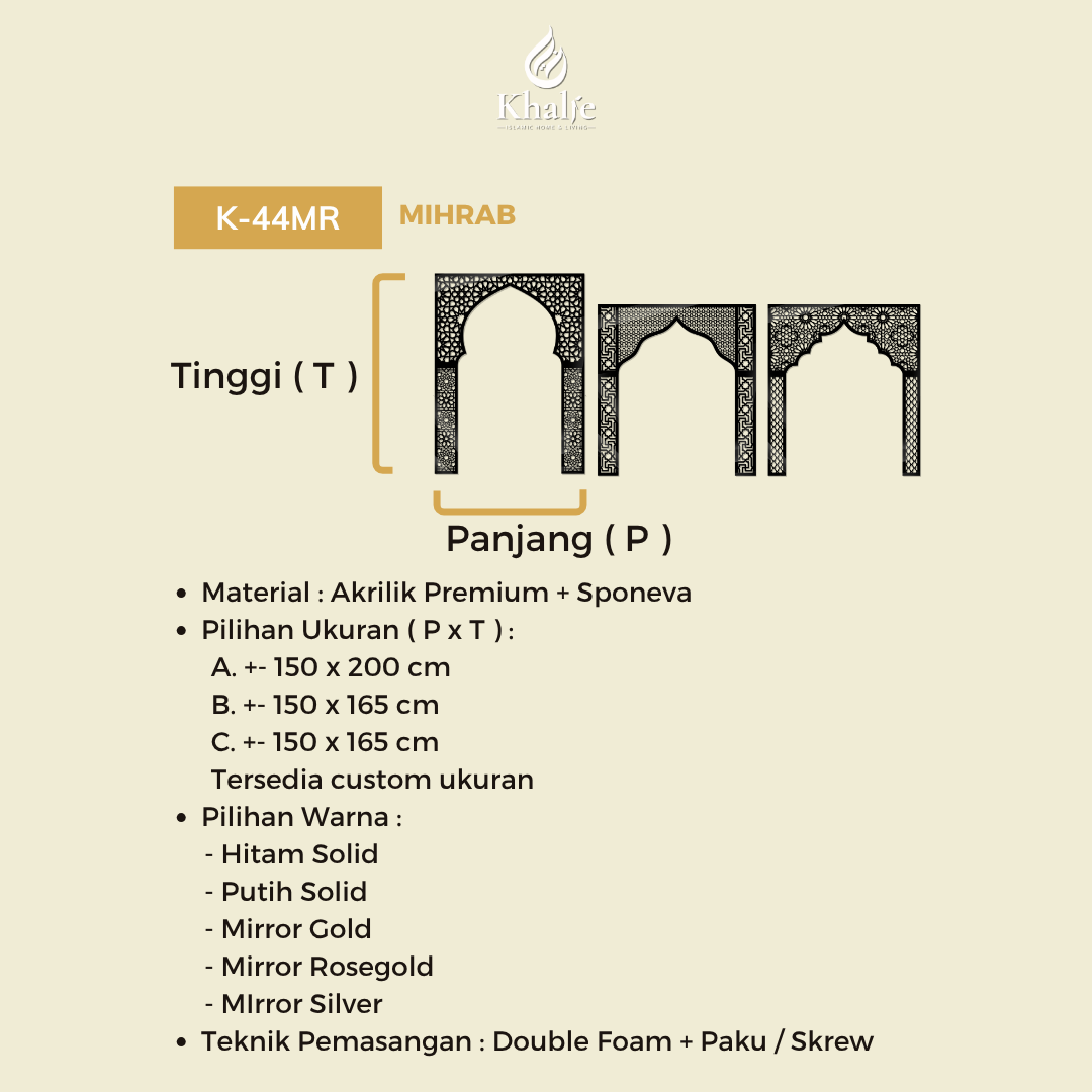 K-44MR Dekorasi Islami " Mihrab Besar "