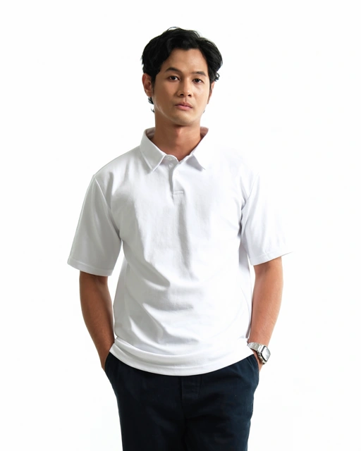 Image of Wilmerstudios Kaos Polo Double Knit Lengan Pendek Alder All Variant