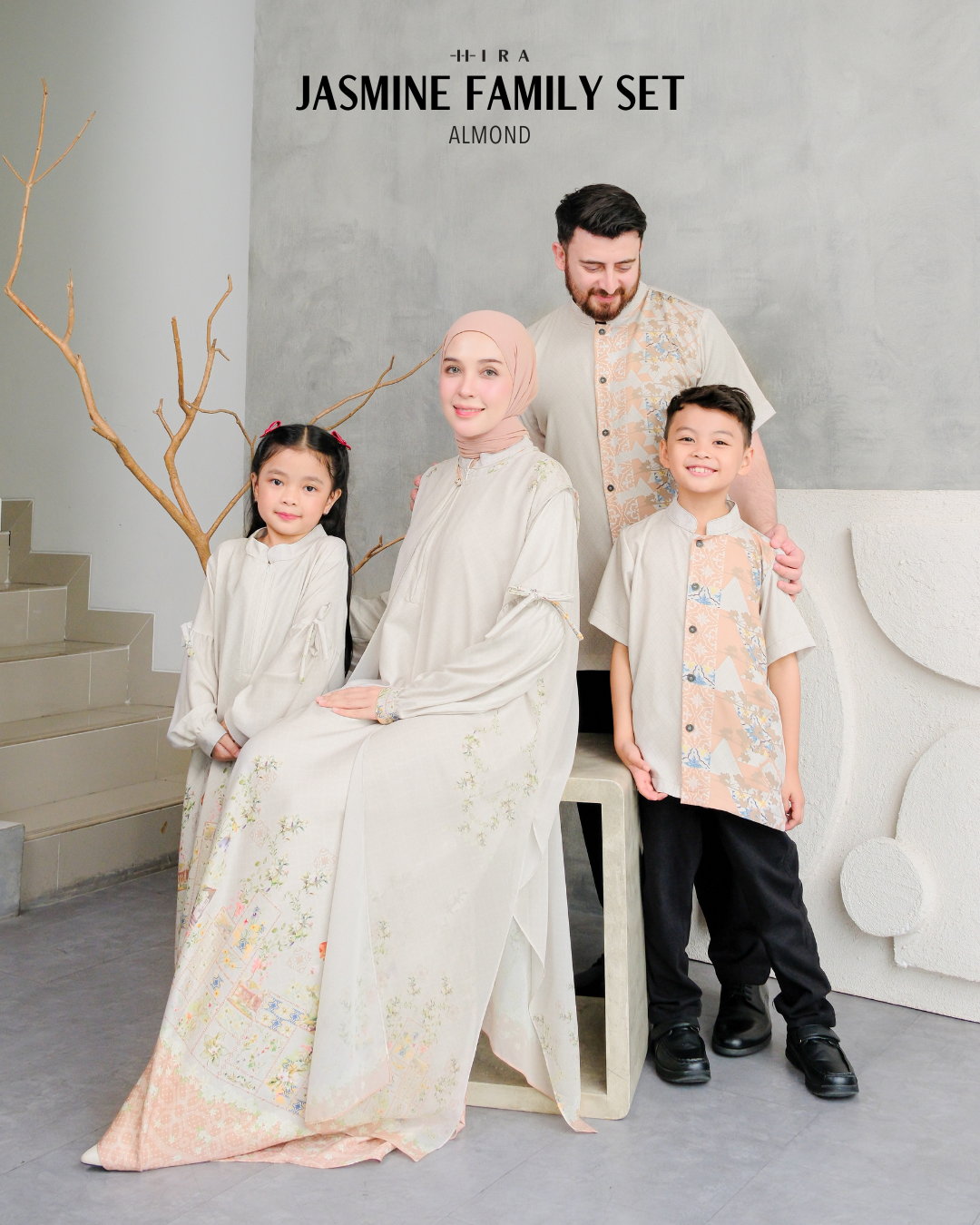 Jasmine Family Set - Almond