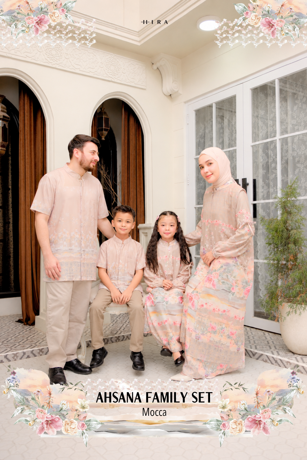 AHSANA Family Set — Mocca | HIRA Raya 2027