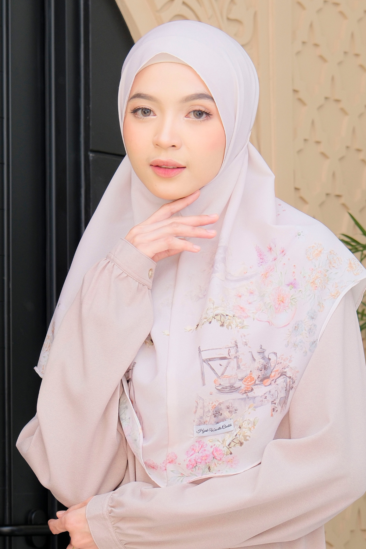 HIRA Instan Baiti - Bergo Camellia Hijab Hamidah | Jilbab Premium Printing Diamond