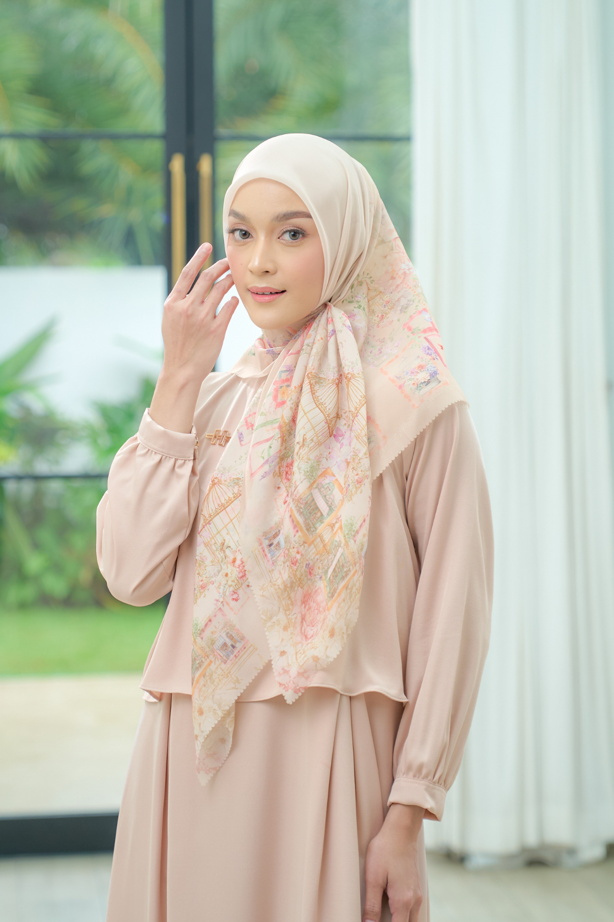 [Buy3 Get1 Free] HIRA -   Nuri Scarf  Series Hijab Voal Pollycotton Motif Premium Lasercut