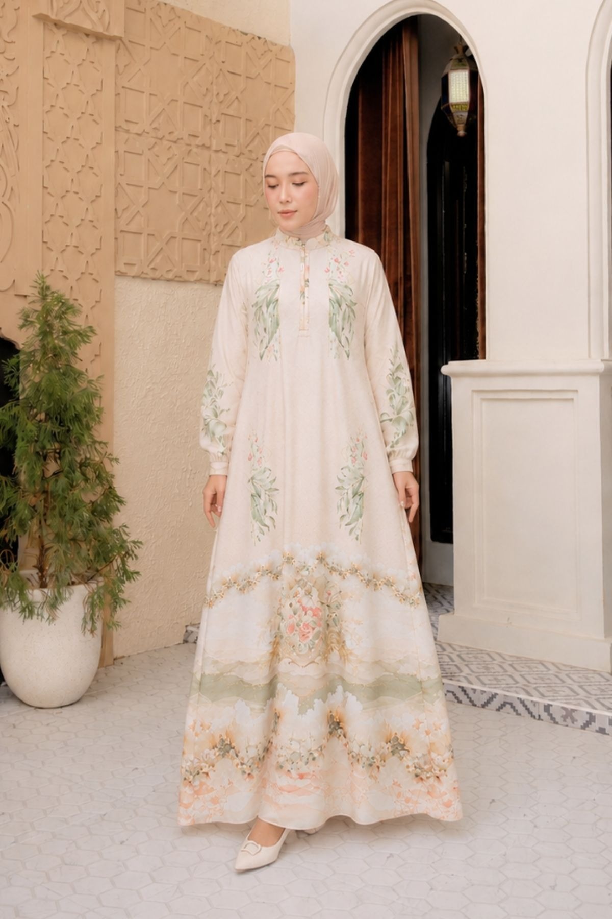 ASHA Family Set — Cream | HIRA Raya 2027