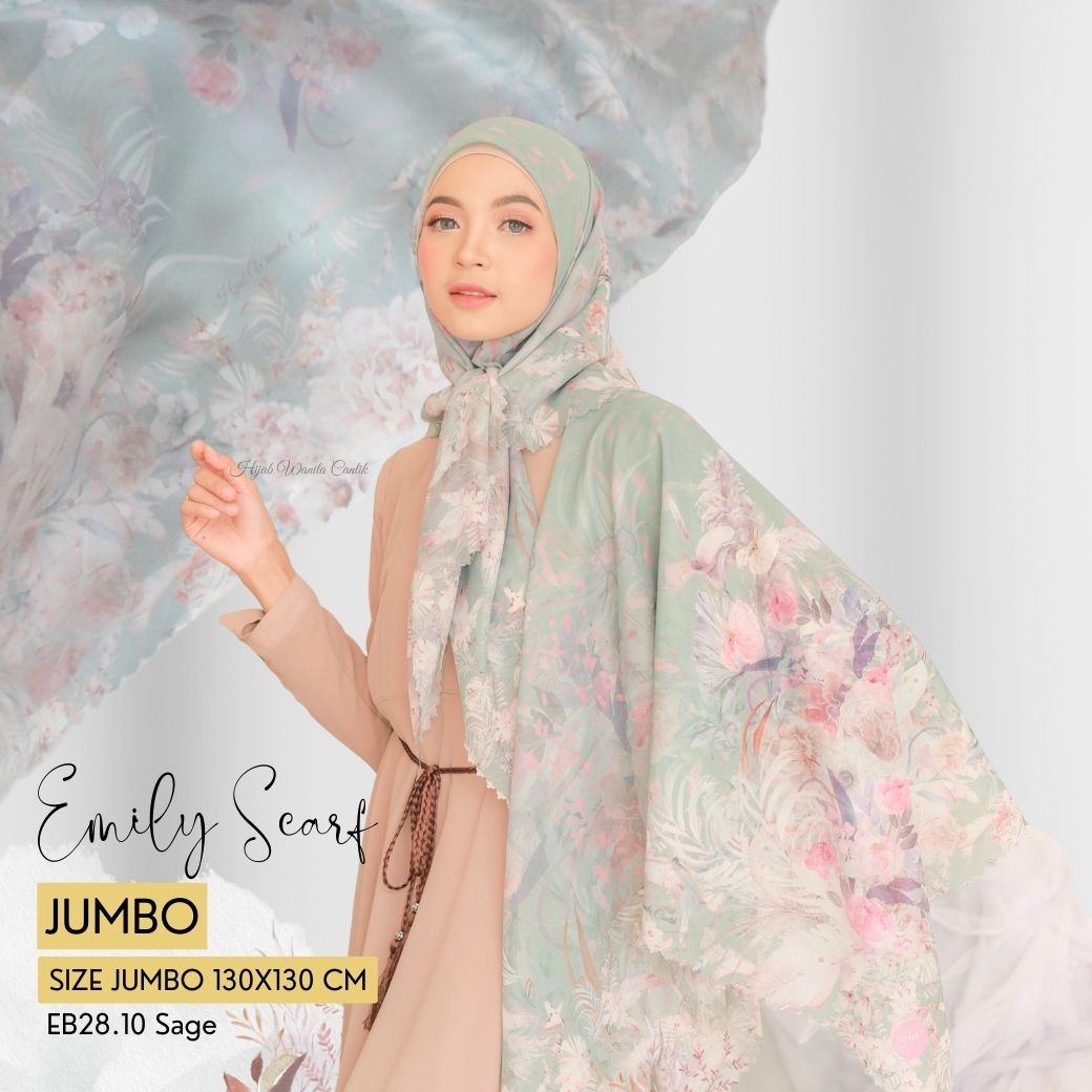 [Buy3 Get1 Free]  HIRA - Emily Scarf Polycotton Standar & Jumbo | Hijab Motif Vintage